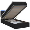 vidaXL Otmana lova su matracsu ir LED Juoda 80 x 200 cm Audinys