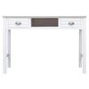 vidaXL Rašomasis stalas, baltos spalvos, 110x45x76 cm, mediena