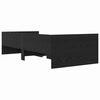 vidaXL Lovos rėmas Juodas ąžuolas 90 x 200 cm Kietos pu&scaron;ies mediena