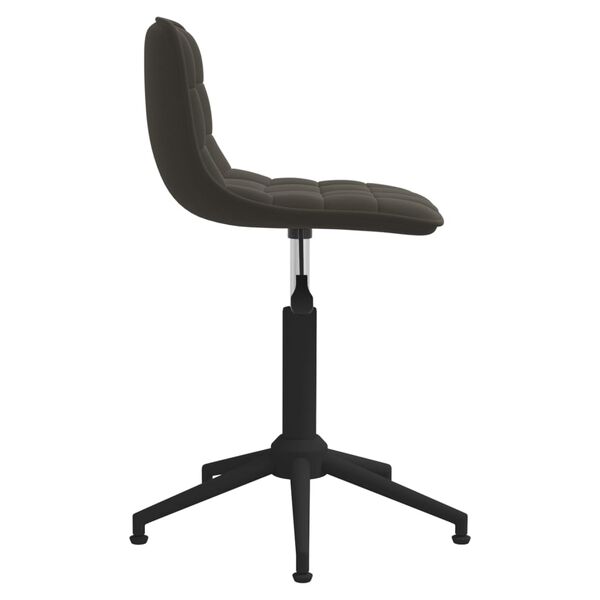 vidaXL Pasukama valgomojo kėdė, tamsiai pilkos spalvos, aksomas