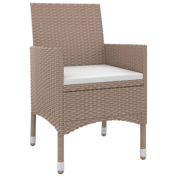 vidaXL Sodo komplektas su pagalvėlėmis, 7 dalių, poliratanas/stiklas