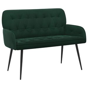 vidaXL Dvivietė sofa su metalinėmis kojelėmis 2 vietos Tamsiai žalia