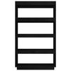 vidaXL Spintelė knygoms/kambario pertvara, juoda, 80x35x135cm, pušis