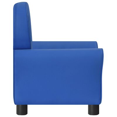 vidaXL Vaikiška sofa, mėlyna, dirbtinė oda