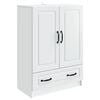 vidaXL Kabalas su stalčių Balta 66 x 34,5 x 92 cm Apdirbta mediena