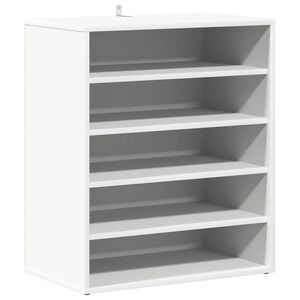 vidaXL Spintelė batams, baltos spalvos, 60x35x70cm, apdirbta mediena