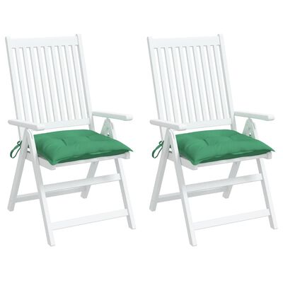 vidaXL Kėdės pagalvėlės, 2vnt., žalios, 50x50x7cm, oksfordo audinys