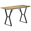 vidaXL Valgomojo stalas, 120x60x76 cm, perdirbtos medienos masyvas