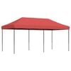 vidaXL I&scaron;skleidžiama proginė palapinė, bordo spalvos, 580x292x315cm