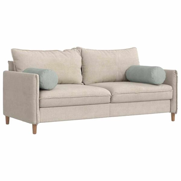 vidaXL Pagalvės 2 pcs &Scaron;viesiai pilka &Oslash; 25 x 70 cm Kordūrinis audinys