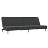 vidaXL Dvivietė sofa-lova, tamsiai pilkos spalvos, audinys
