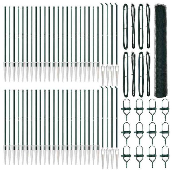 vidaXL Tvorelės stulpas Žalia 100 x 1,2 m (13 mm tinklas)