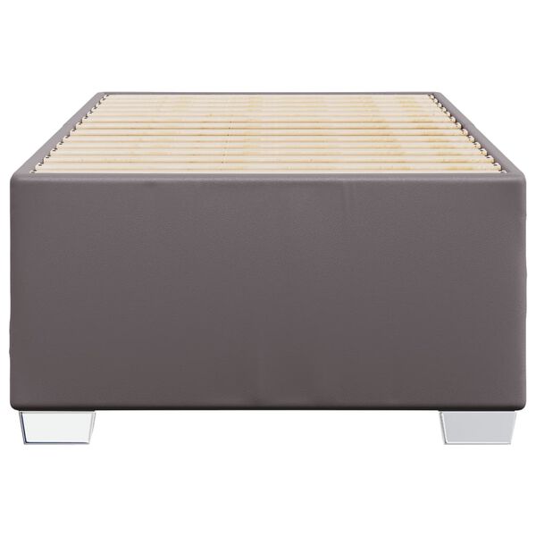 vidaXL Lovos rėmas, pilkos spalvos, 80x200cm, dirbtinė oda