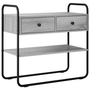 vidaXL Konsolinis stalas Pilka Sonoma 80 x 40 x 75 cm Apdirbta mediena