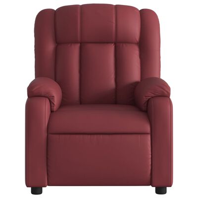 vidaXL Atlošiamas krėslas, raudonojo vyno spalvos, dirbtinė oda
