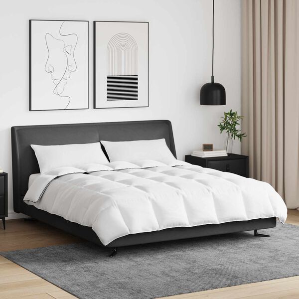 vidaXL Žiemos antklodė su pagalve 3 pcs Balta Plunksna