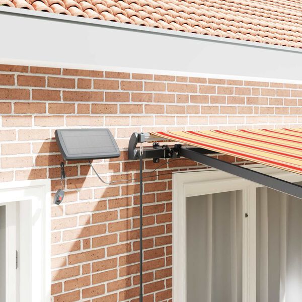 vidaXL I&scaron;traukiama markizė geltonos ir oranžinės spalvos 350 x 250 cm