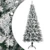 vidaXL Dirbtinė Kalėdų eglutė 120 cm PVC ir Plienas Žalia ir balta