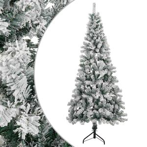 vidaXL Dirbtinė Kalėdų eglutė 120 cm PVC ir Plienas Žalia ir balta