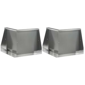 vidaXL Sienelė 2 vnt. 50 x 50 x 40 cm Galvanizuotas plienas Sidabrinė