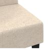 vidaXL Dvivietė sofa-lova, kreminės spalvos, mikropluo&scaron;to audinys