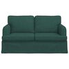 vidaXL Sofa Tamsiai žalia 144 x 80 x 85 cm audinys