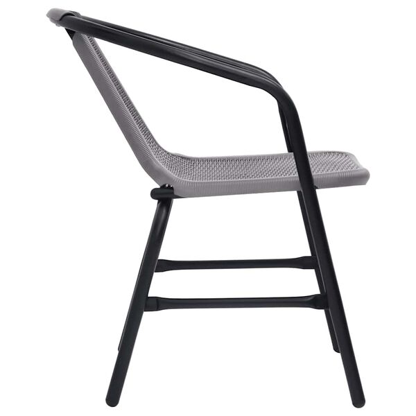 vidaXL Sodo kėdės, 4vnt., plastikinis ratanas ir plienas, 110kg