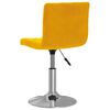 vidaXL Pasukamos valgomojo kėdės, 2vnt., garstyčių geltonos, aksomas