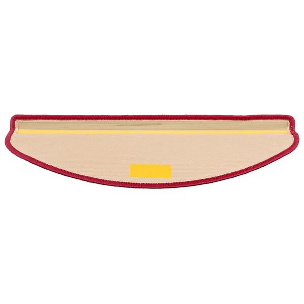 vidaXL Lipnūs laiptų kilimėliai, 15vnt., raudonos spalvos, 65x21x4cm