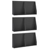 vidaXL Sienelė 6 vnt. 40 x 12 x 40 cm Plienas Juoda