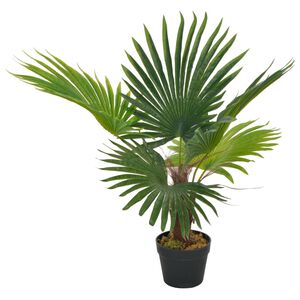 vidaXL Dirbtinė palmė su vazonu, 70 cm, žalias