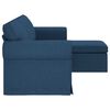 vidaXL Sofa Mėlyna Bendri matmenys: 215 x 138 cm (P X G x A) Aksomas