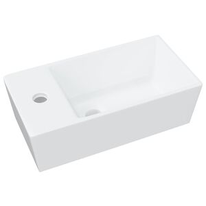 vidaXL Praustuvas, baltos spalvos, 48x25x15cm, keramika