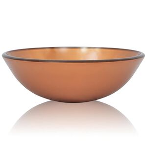 vidaXL Praustuvas i&scaron; grūdinto stiklo, 42 cm, rudos spalvos
