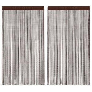 vidaXL Virvelinės užuolaidos, 2vnt., 100x250cm, rudos spalvos