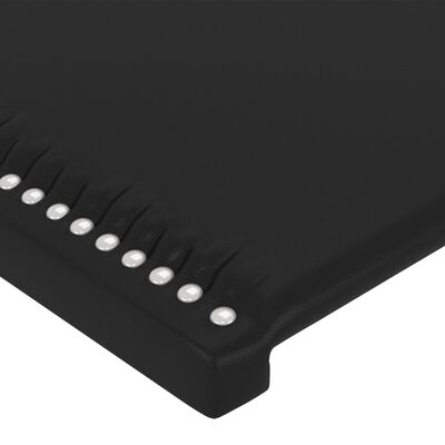 vidaXL Galvūgalis, 2vnt., juodos spalvos, 100x5x78/88 cm, dirbtinė oda