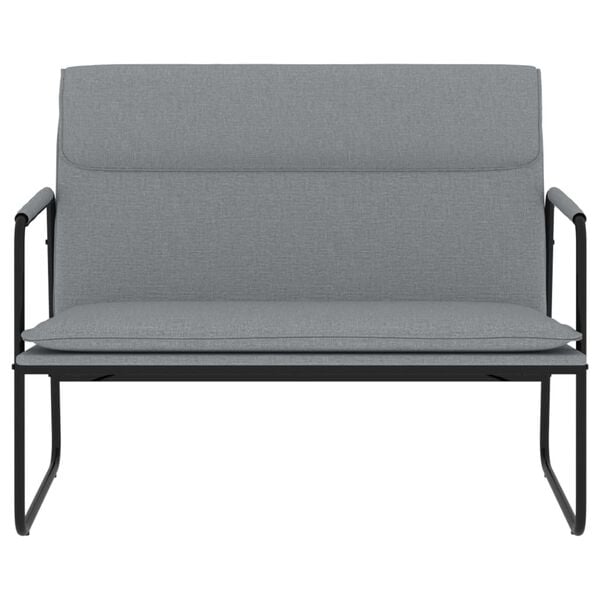 vidaXL Suoliukas, šviesiai pilkos spalvos, 100x64x80cm, audinys