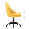vidaXL Pasukama valgomojo kėdė, geltonos spalvos, aksomas
