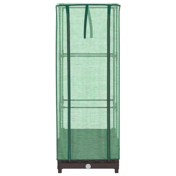 vidaXL Pakelta lysvė su šiltnamio dangčiu, 40x40x123cm