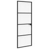 vidaXL Namų durys 76 x 201,5 x 3,5 cm Aliuminis ir Temperuotas Stiklas
