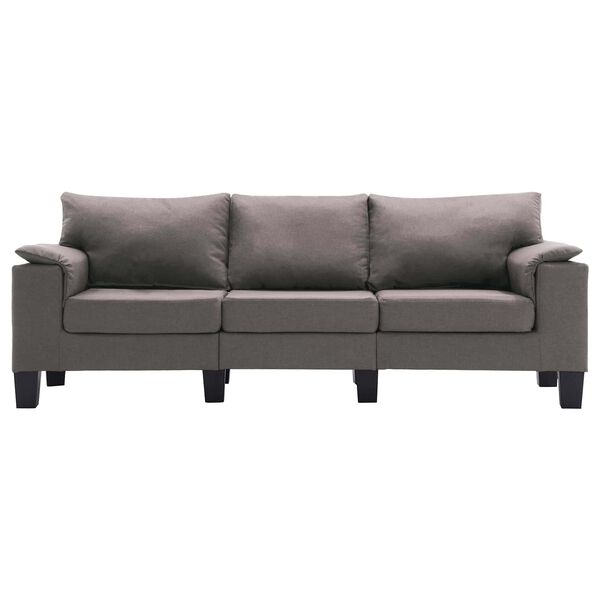 vidaXL Sofa Taupe Trivietės audinys