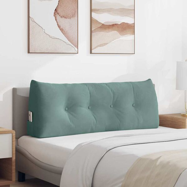 vidaXL Apsaugos Pagalvė Jūrinė žalia 120 x 24 x 50 cm Aksomas