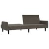 vidaXL Dvivietė sofa-lova, tamsiai pilka, mikropluo&scaron;to audinys