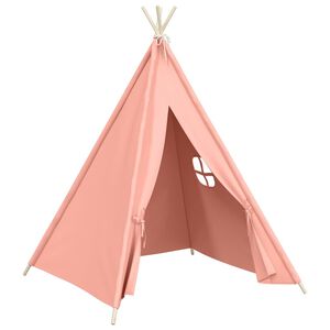 vidaXL Vaiki&scaron;ka tipi palapinė, rožinė, 120x120x150cm, persiko oda