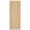 vidaXL Prie sienos montuojamos spintelės, 2vnt., ąžuolo, mediena