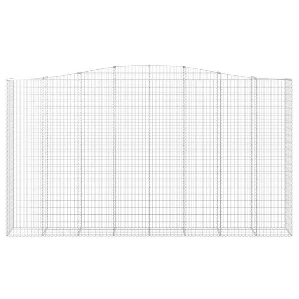 vidaXL I&scaron;lenkti gabiono krep&scaron;iai, 6vnt., 400x50x220/240cm, geležis