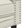 vidaXL Dvivietė chesterfield sofa su pagalvėlėmis, kreminė, aksomas
