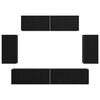 vidaXL TV spintelių komplektas 6 pcs Juodas ąžuolas Apdirbta mediena