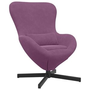 vidaXL Kiau&scaron;inio formos krėslas Violetinė 63 x 73 x 90 cm Aksomas