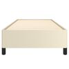 vidaXL Lovos rėmas, kreminis, 90x190 cm, dirbtinė oda